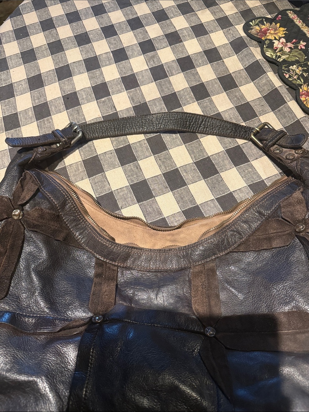 Civico 93 Patchwork Genuine shoulder leather purse - Picture 6 of 6